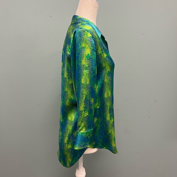 L’AGENCE DANI AMAZON SILK BLOUSE - Picture 2 of 6